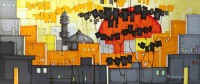 Salman Farooqi, 24 x 60 Inch, Acrylic on Canvas, Cityscape Painting, AC-SF-197